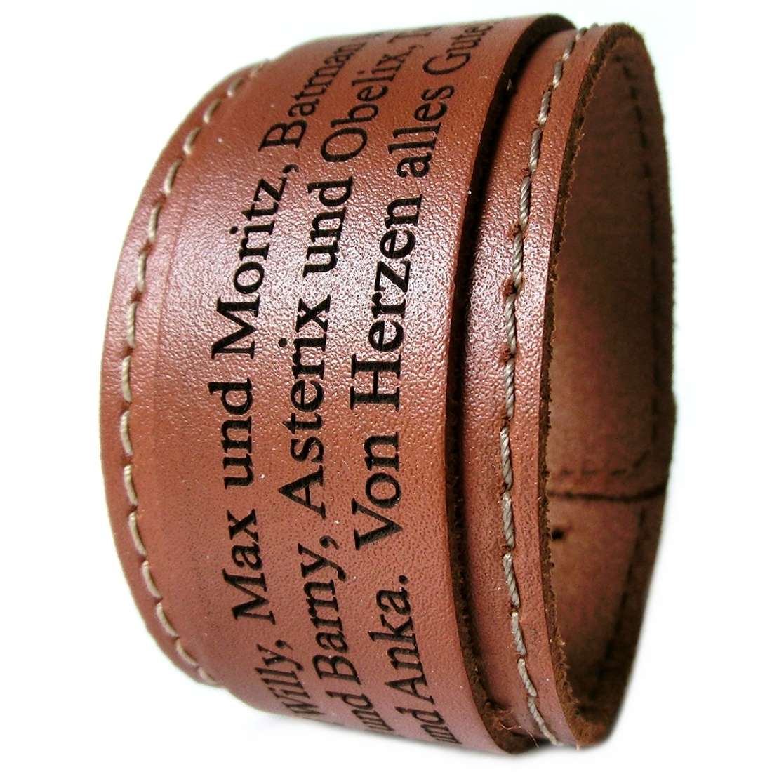 Bild von   lederarmband mit gravur und stjpg | Individuelle 🎁 persönliche 🎁 personalisierte Geschenke bedruckt ▪ bestickt ▪ graviert