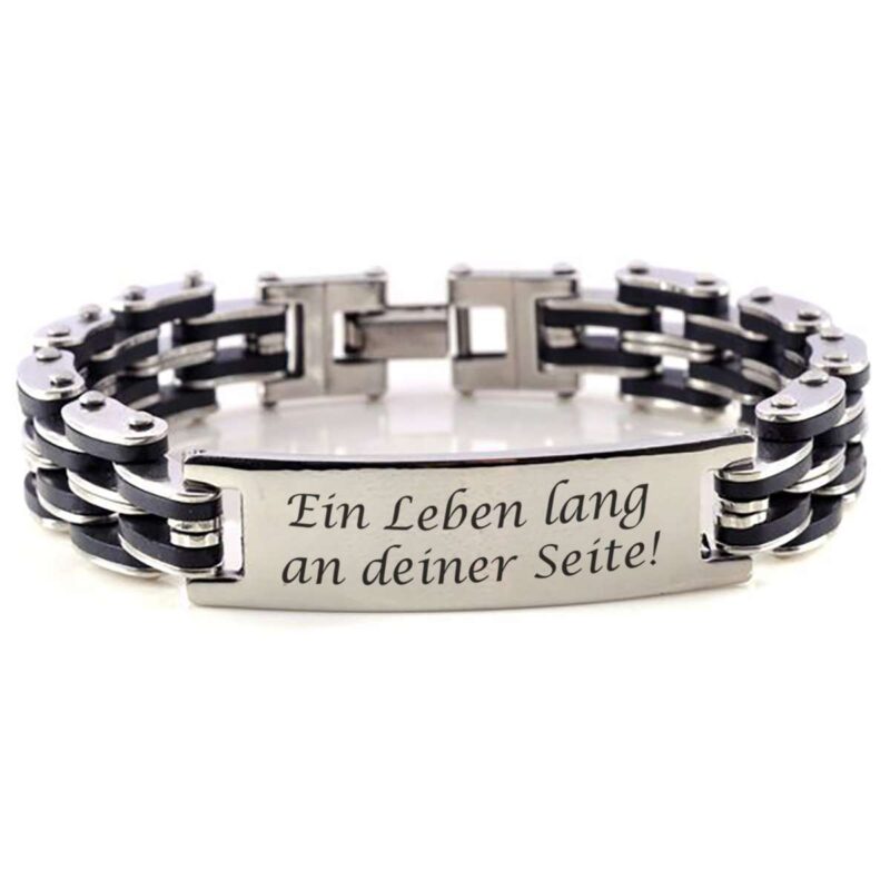 Bild von   edelstahlarmband mit gravurplajpg | Individuelle 🎁 persönliche 🎁 personalisierte Geschenke bedruckt ▪ bestickt ▪ graviert