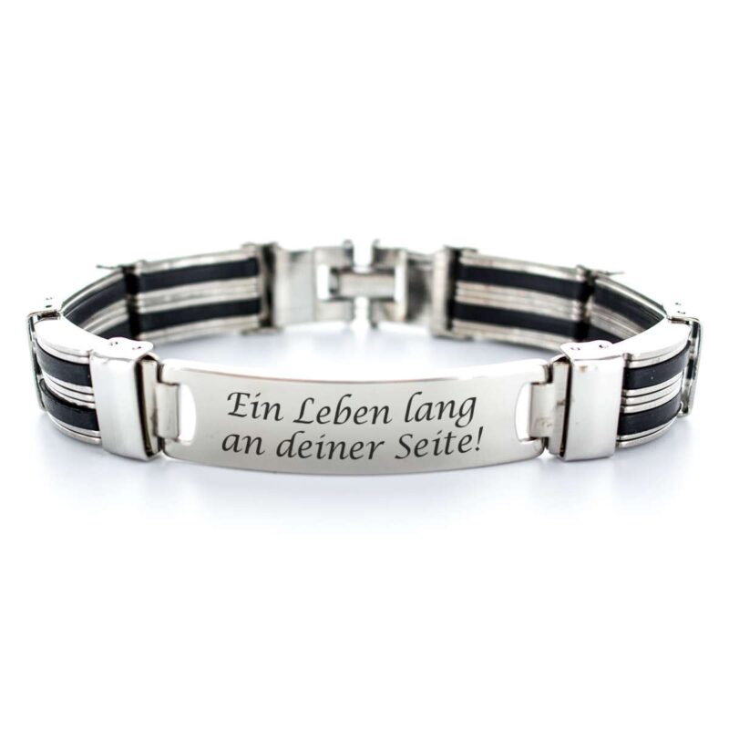 Bild von   edelstahlarmband mit gravurplajpg | Individuelle 🎁 persönliche 🎁 personalisierte Geschenke bedruckt ▪ bestickt ▪ graviert