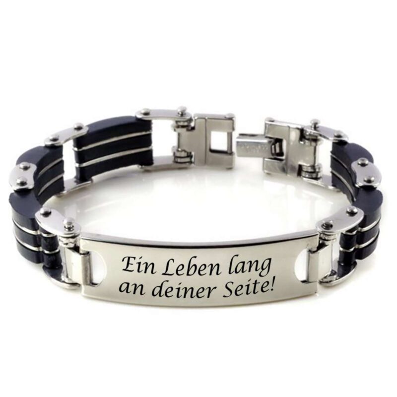 Bild von   edelstahlarmband mit gravurplajpg | Individuelle 🎁 persönliche 🎁 personalisierte Geschenke bedruckt ▪ bestickt ▪ graviert