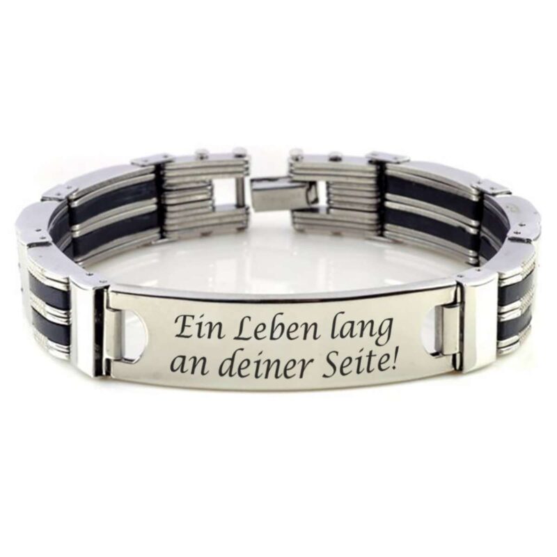 Bild von   edelstahlarmband mit gravurplajpg | Individuelle 🎁 persönliche 🎁 personalisierte Geschenke bedruckt ▪ bestickt ▪ graviert