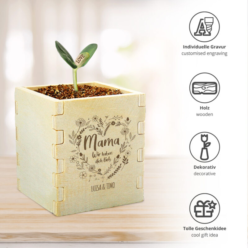 Bild von   zauberbohne mit gravur fuer majpg | Individuelle 🎁 persönliche 🎁 personalisierte Geschenke bedruckt ▪ bestickt ▪ graviert