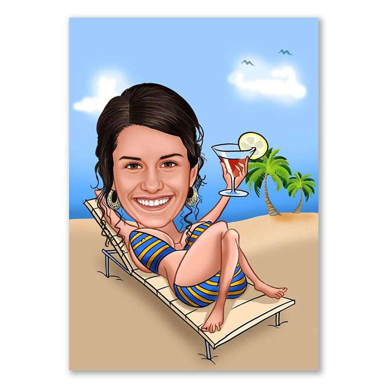 Bild von   erstellung karikatur bikini amjpg | Individuelle 🎁 persönliche 🎁 personalisierte Geschenke bedruckt ▪ bestickt ▪ graviert