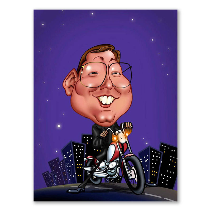 Bild von   erstellung karikatur harley injpg | Individuelle 🎁 persönliche 🎁 personalisierte Geschenke bedruckt ▪ bestickt ▪ graviert