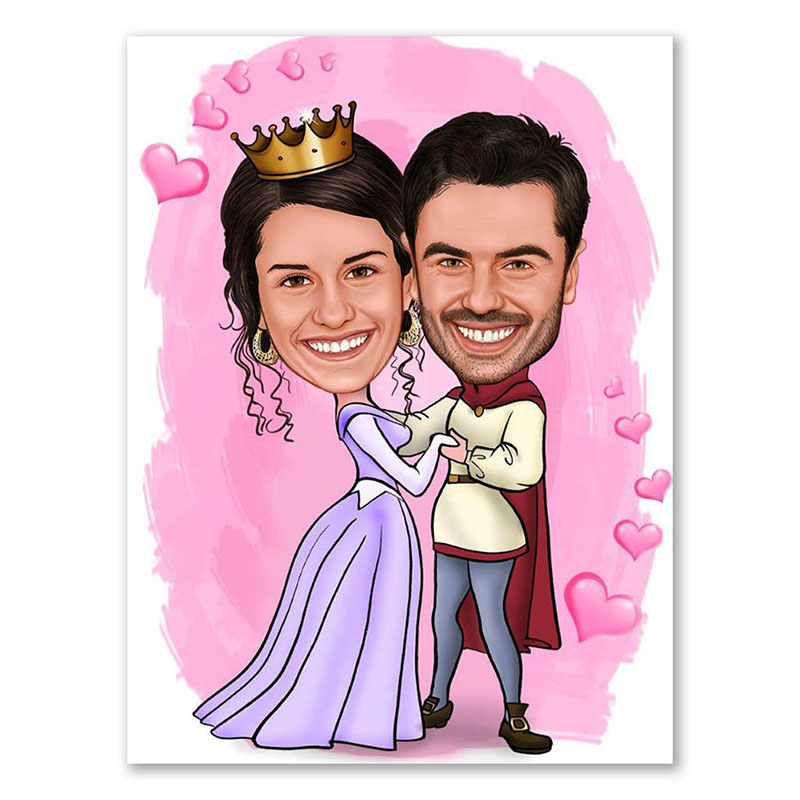 Bild von   erstellung karikatur prinz undjpg | Individuelle 🎁 persönliche 🎁 personalisierte Geschenke bedruckt ▪ bestickt ▪ graviert
