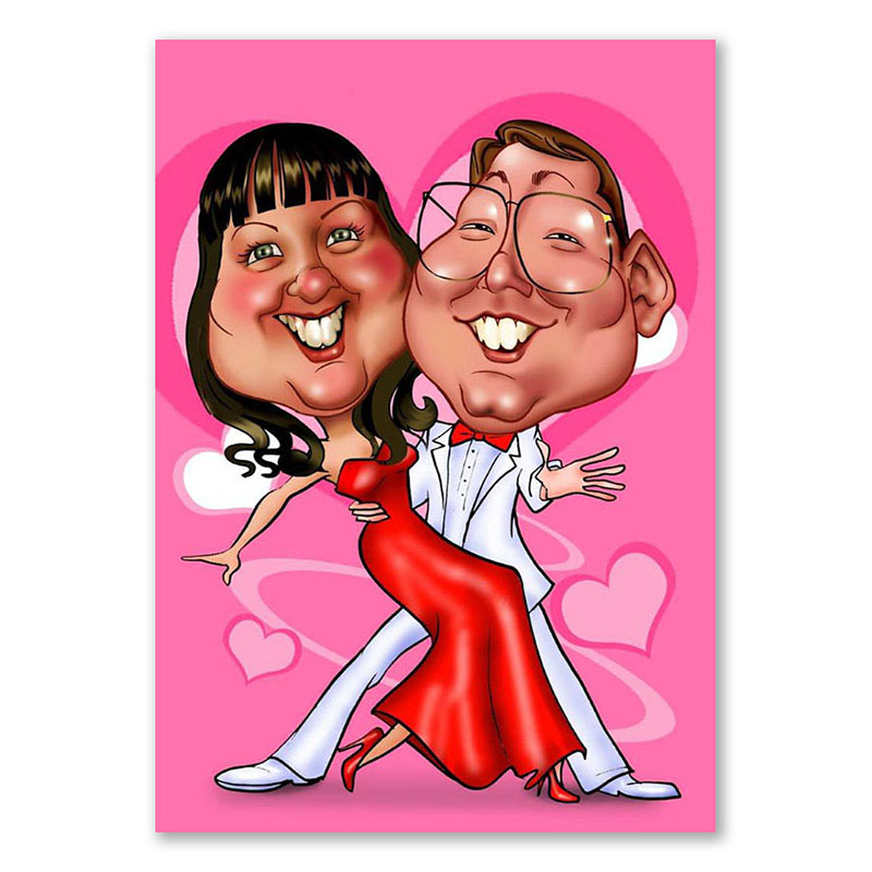Bild von   erstellung karikatur tanzpaarjpg | Individuelle 🎁 persönliche 🎁 personalisierte Geschenke bedruckt ▪ bestickt ▪ graviert