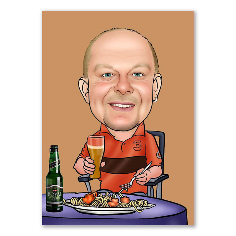 Bild von   erstellung karikatur beim essejpg | Individuelle 🎁 persönliche 🎁 personalisierte Geschenke bedruckt ▪ bestickt ▪ graviert
