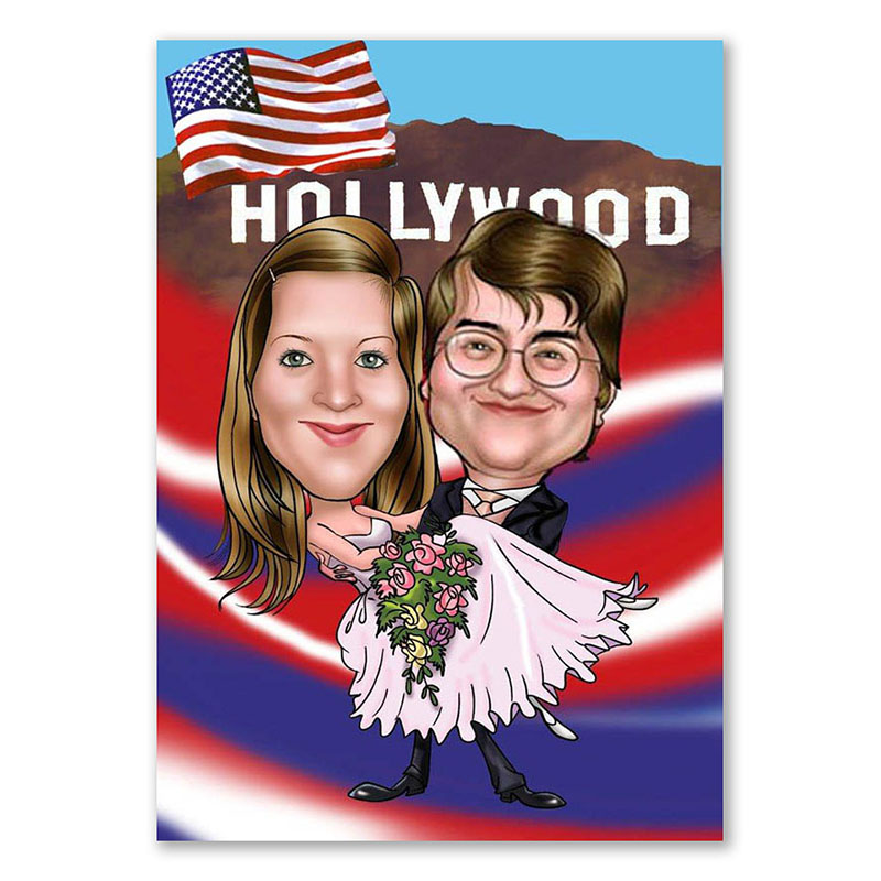 Bild von   erstellung karikatur hochzeitjpg | Individuelle 🎁 persönliche 🎁 personalisierte Geschenke bedruckt ▪ bestickt ▪ graviert