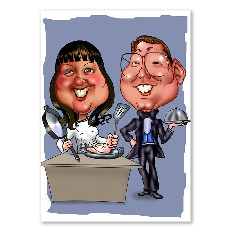 Bild von   erstellung karikatur koechin ujpg | Individuelle 🎁 persönliche 🎁 personalisierte Geschenke bedruckt ▪ bestickt ▪ graviert