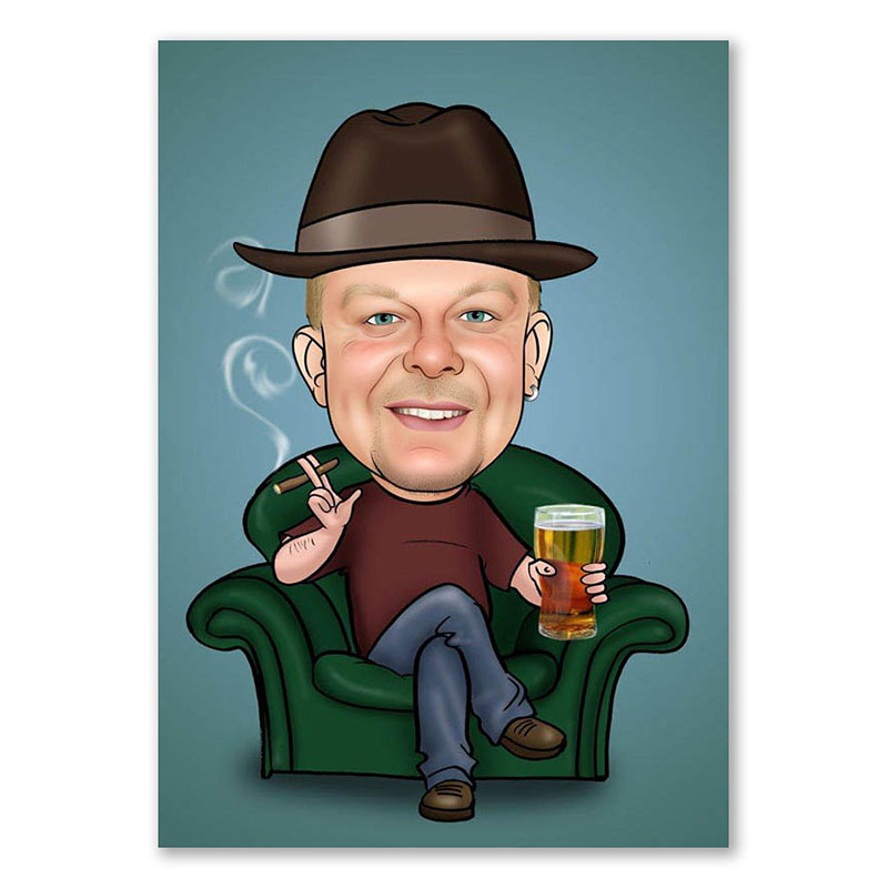 Bild von   erstellung karikatur cohiba ajpg | Individuelle 🎁 persönliche 🎁 personalisierte Geschenke bedruckt ▪ bestickt ▪ graviert