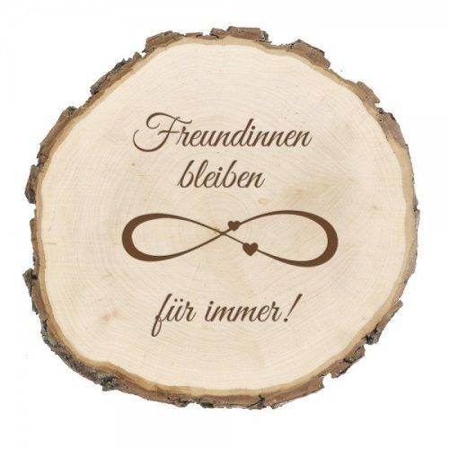Baumscheibe mit Gravur "Beste Freundinnen"