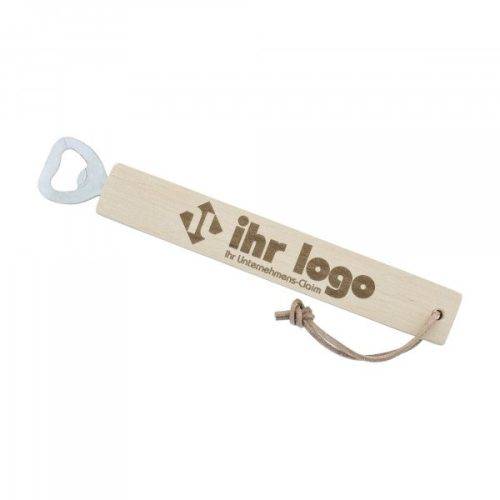 Individueller Flaschenöffner / Kapselheber aus Erlenholz (Gravurmaß 180x25 mm)