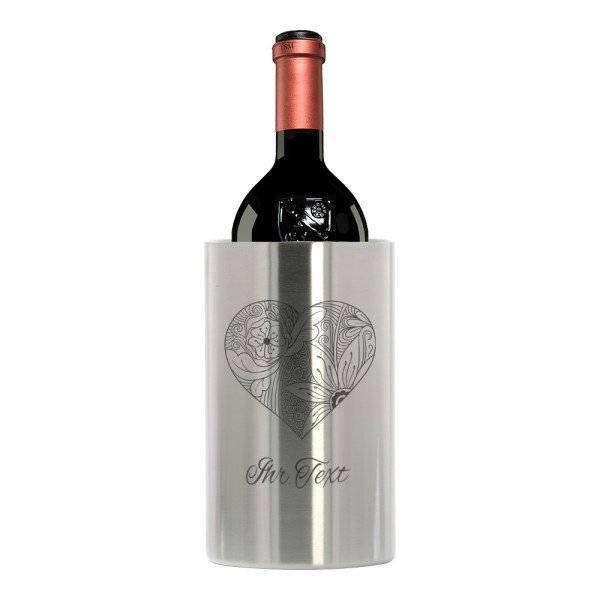 Bild von   weinkuehler herz aus edelstajpg | Individuelle 🎁 persönliche 🎁 personalisierte Geschenke bedruckt ▪ bestickt ▪ graviert