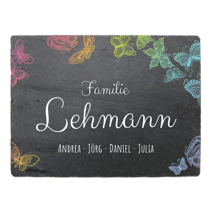 Bild von   farbenfrohes tuerschild aus scjpg | Individuelle 🎁 persönliche 🎁 personalisierte Geschenke bedruckt ▪ bestickt ▪ graviert