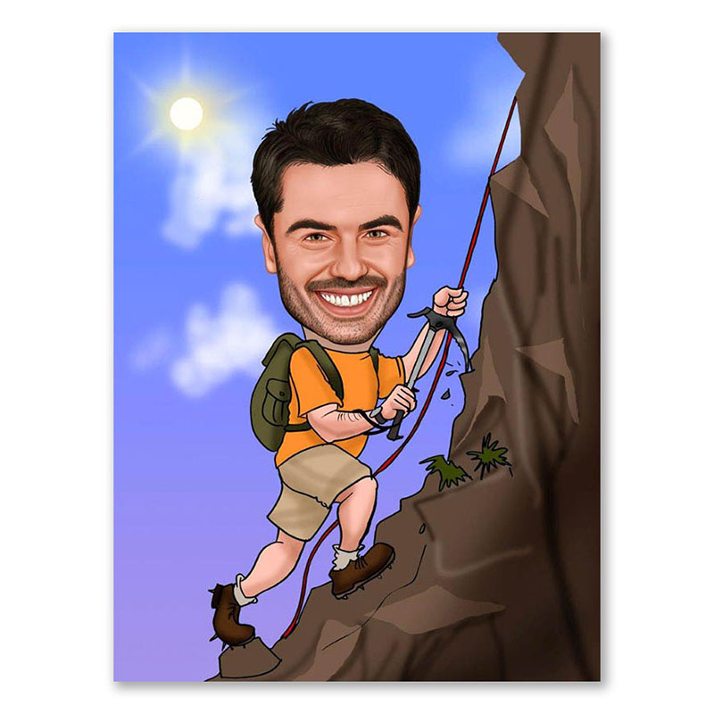 Bild von   erstellung karikatur gipfelstajpg | Individuelle 🎁 persönliche 🎁 personalisierte Geschenke bedruckt ▪ bestickt ▪ graviert