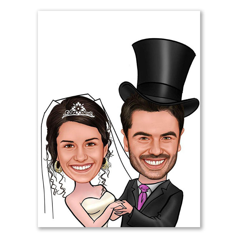 Bild von   erstellung karikatur hochzeitjpg | Individuelle 🎁 persönliche 🎁 personalisierte Geschenke bedruckt ▪ bestickt ▪ graviert