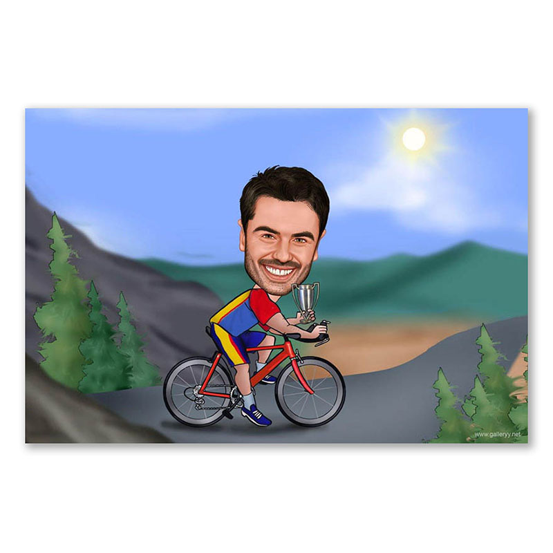 Bild von   erstellung karikatur biker imjpg | Individuelle 🎁 persönliche 🎁 personalisierte Geschenke bedruckt ▪ bestickt ▪ graviert