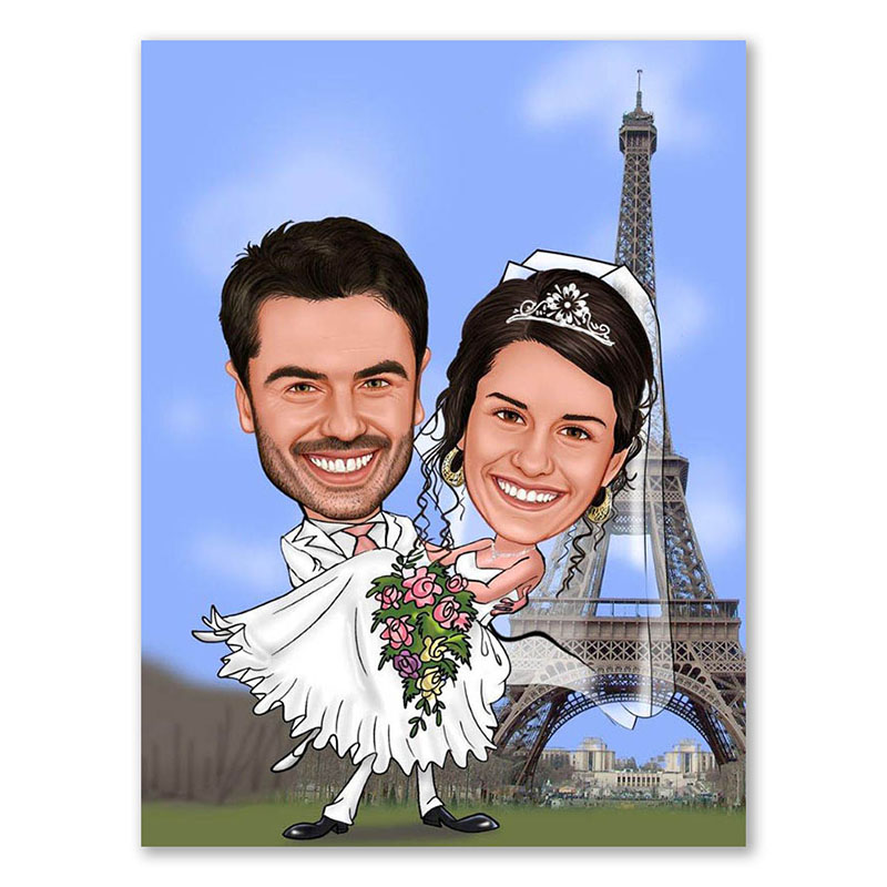 Bild von   erstellung karikatur hochzeitjpg | Individuelle 🎁 persönliche 🎁 personalisierte Geschenke bedruckt ▪ bestickt ▪ graviert