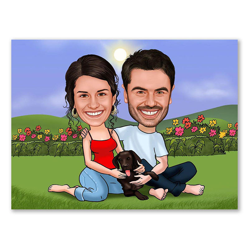 Bild von   erstellung karikatur paerchenjpg | Individuelle 🎁 persönliche 🎁 personalisierte Geschenke bedruckt ▪ bestickt ▪ graviert