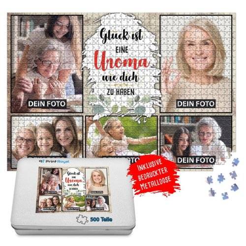 Bild von   foto puzzle fuer die uroma gjpg | Individuelle 🎁 persönliche 🎁 personalisierte Geschenke bedruckt ▪ bestickt ▪ graviert