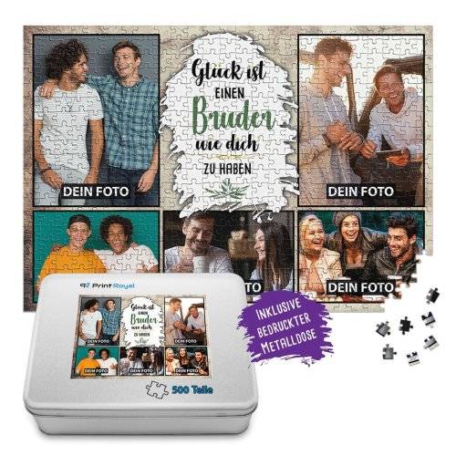 Bild von   foto puzzle fuer den bruderjpg | Individuelle 🎁 persönliche 🎁 personalisierte Geschenke bedruckt ▪ bestickt ▪ graviert