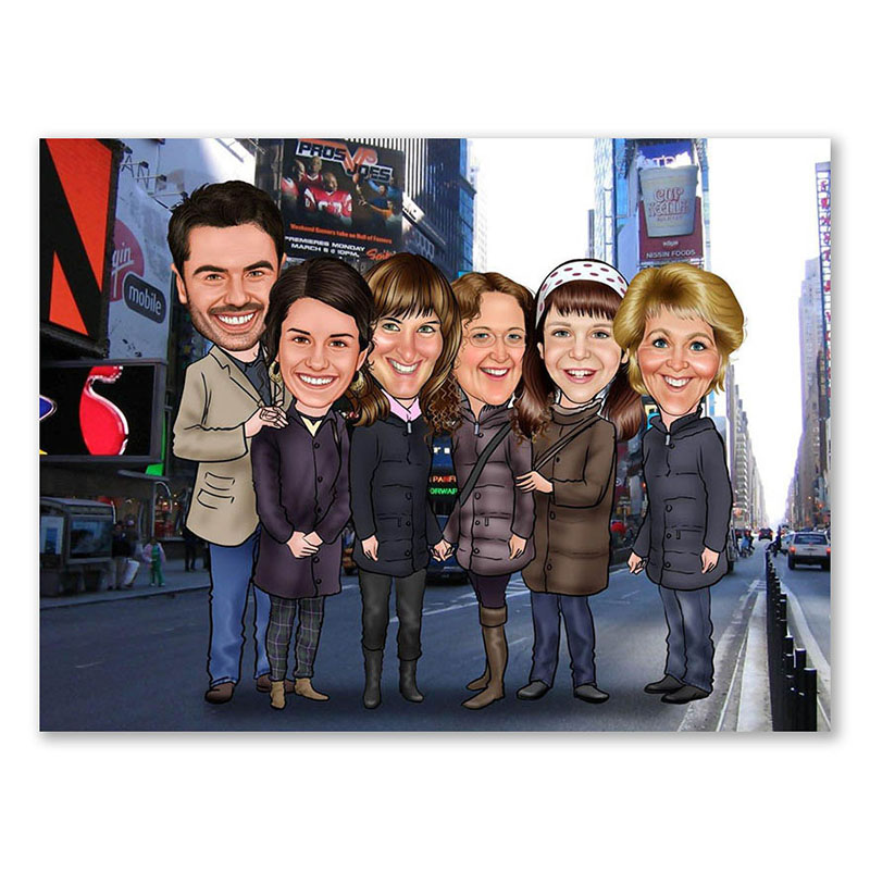 Bild von   erstellung karikatur new yorkjpg | Individuelle 🎁 persönliche 🎁 personalisierte Geschenke bedruckt ▪ bestickt ▪ graviert