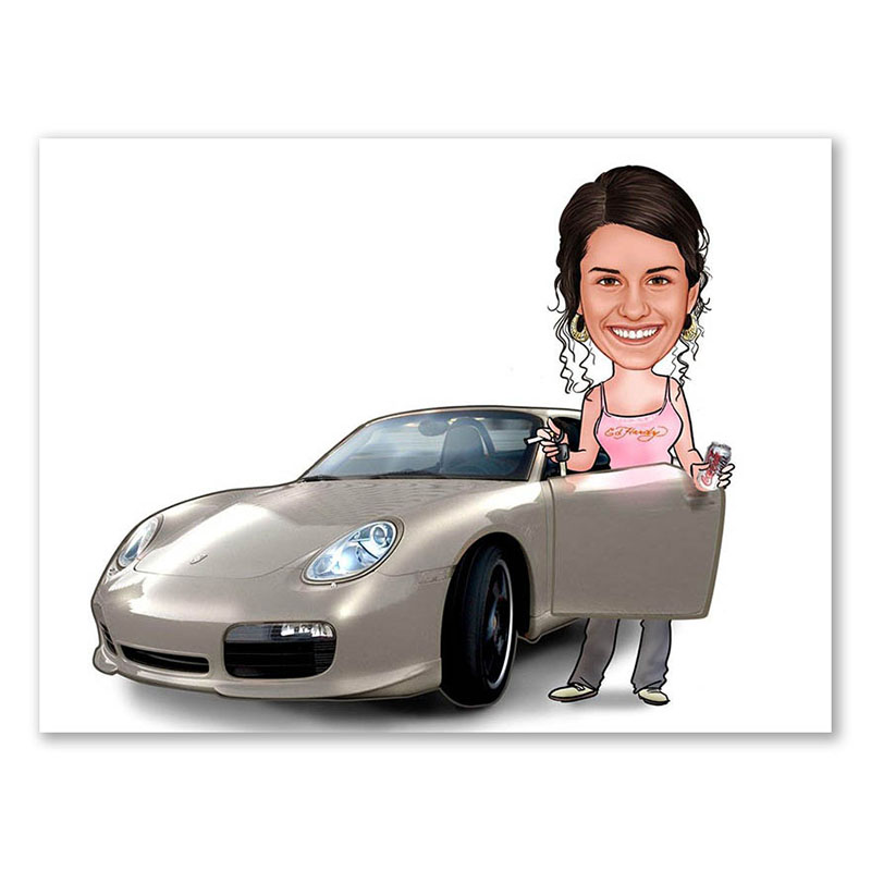 Bild von   erstellung karikatur cooles aujpg | Individuelle 🎁 persönliche 🎁 personalisierte Geschenke bedruckt ▪ bestickt ▪ graviert
