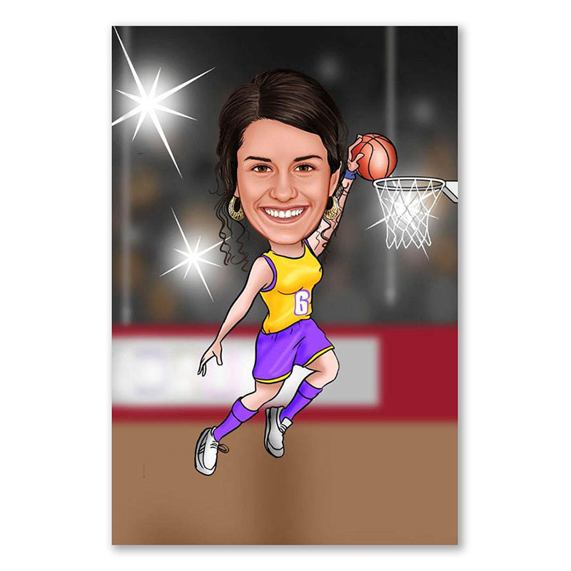Bild von   erstellung karikatur basketbaljpg | Individuelle 🎁 persönliche 🎁 personalisierte Geschenke bedruckt ▪ bestickt ▪ graviert