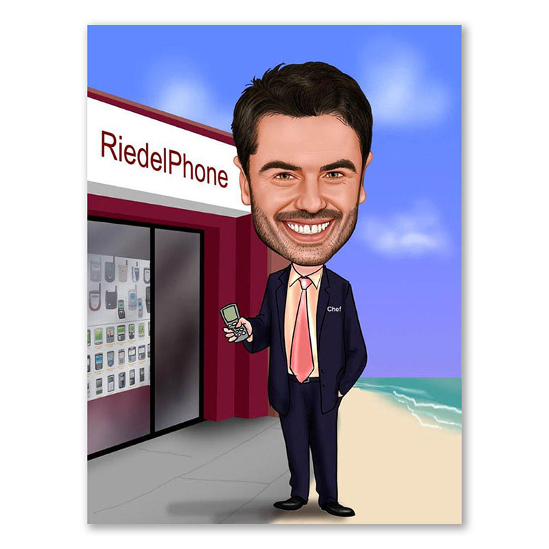 Bild von   erstellung karikatur handy shojpg | Individuelle 🎁 persönliche 🎁 personalisierte Geschenke bedruckt ▪ bestickt ▪ graviert