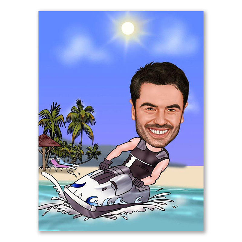 Bild von   erstellung karikatur wasserjetjpg | Individuelle 🎁 persönliche 🎁 personalisierte Geschenke bedruckt ▪ bestickt ▪ graviert