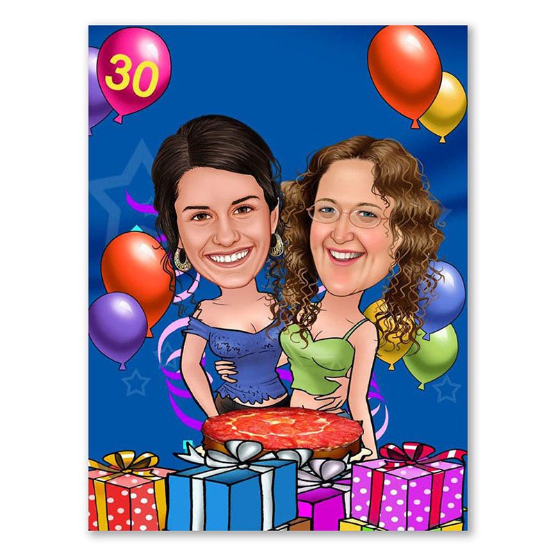Bild von   erstellung karikatur geburtstajpg | Individuelle 🎁 persönliche 🎁 personalisierte Geschenke bedruckt ▪ bestickt ▪ graviert