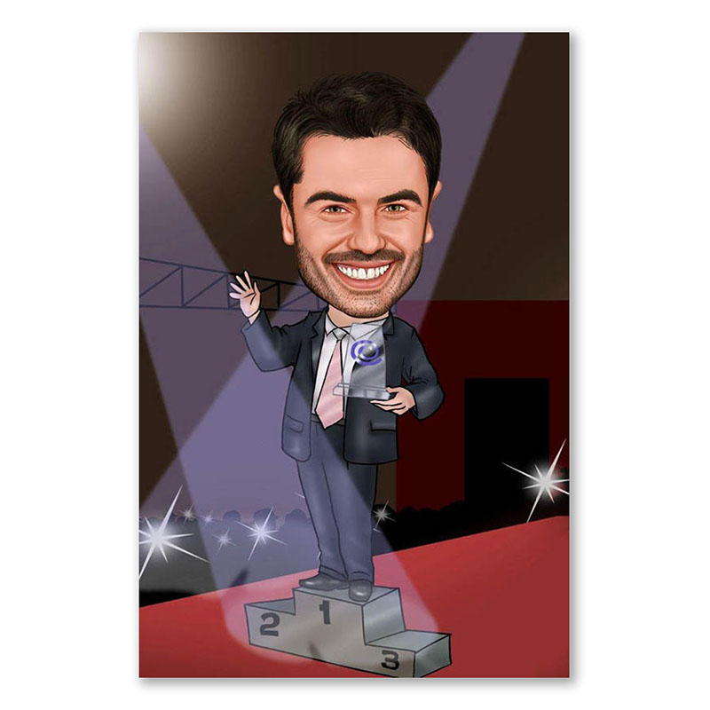 Bild von   erstellung karikatur preistraejpg | Individuelle 🎁 persönliche 🎁 personalisierte Geschenke bedruckt ▪ bestickt ▪ graviert