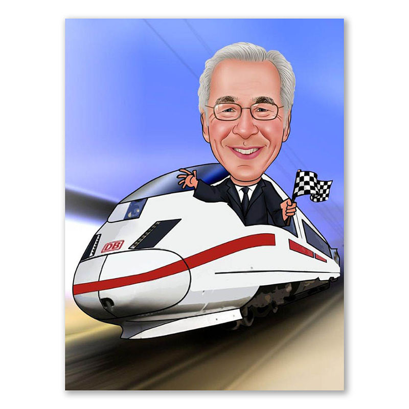 Bild von   erstellung karikatur zug ohnejpg | Individuelle 🎁 persönliche 🎁 personalisierte Geschenke bedruckt ▪ bestickt ▪ graviert