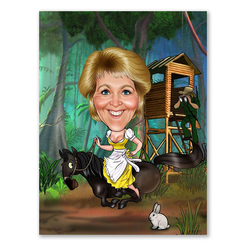 Bild von   erstellung karikatur vom jaegejpg | Individuelle 🎁 persönliche 🎁 personalisierte Geschenke bedruckt ▪ bestickt ▪ graviert