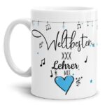 Bild von   tasse weltbester musiklehrerjpg | Individuelle 🎁 persönliche 🎁 personalisierte Geschenke bedruckt ▪ bestickt ▪ graviert