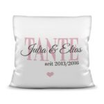 Bild von   kissen mit spruch tante seitjpg | Individuelle 🎁 persönliche 🎁 personalisierte Geschenke bedruckt ▪ bestickt ▪ graviert
