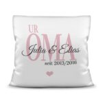 Bild von   kissen mit spruch uroma seitjpg | Individuelle 🎁 persönliche 🎁 personalisierte Geschenke bedruckt ▪ bestickt ▪ graviert