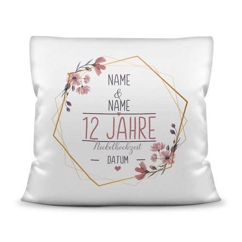 Bild von   hochzeitstag kissen nickelhojpg | Individuelle 🎁 persönliche 🎁 personalisierte Geschenke bedruckt ▪ bestickt ▪ graviert