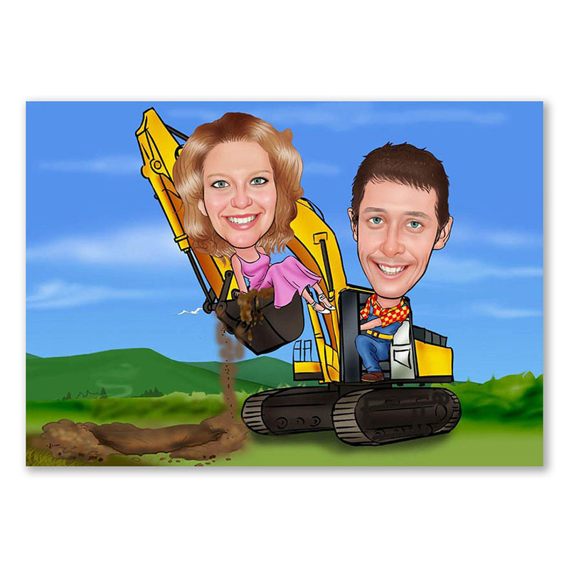 Bild von   erstellung karikatur liebe gehjpg | Individuelle 🎁 persönliche 🎁 personalisierte Geschenke bedruckt ▪ bestickt ▪ graviert
