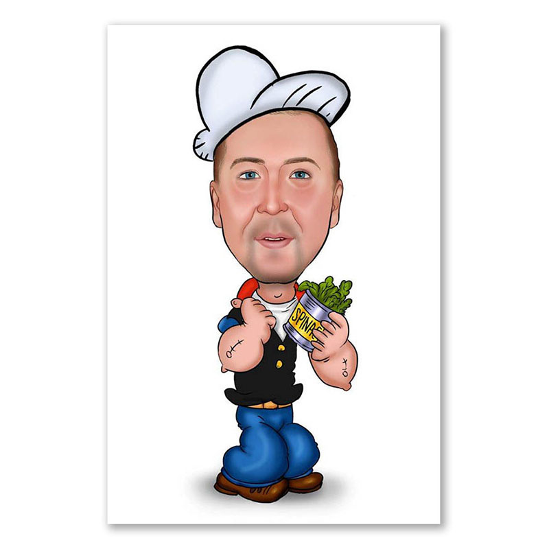 Bild von   erstellung karikatur kraeftigejpg | Individuelle 🎁 persönliche 🎁 personalisierte Geschenke bedruckt ▪ bestickt ▪ graviert