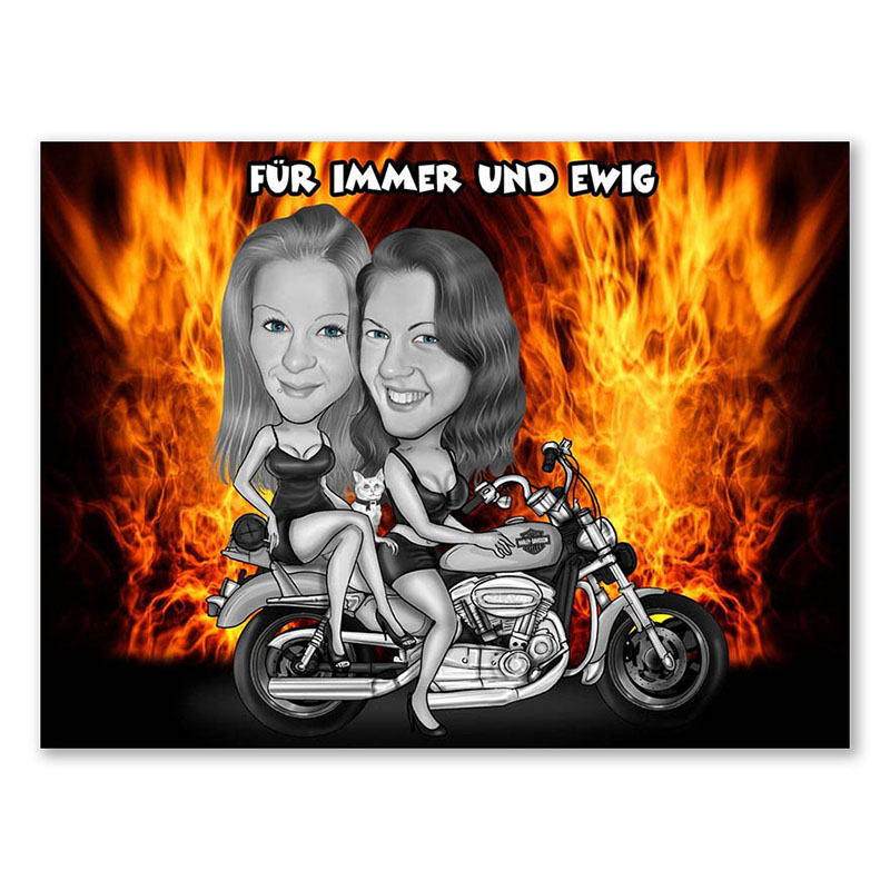 Bild von   erstellung karikatur zwei heiajpg | Individuelle 🎁 persönliche 🎁 personalisierte Geschenke bedruckt ▪ bestickt ▪ graviert