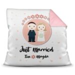 Bild von   kissen zur hochzeit just marjpg | Individuelle 🎁 persönliche 🎁 personalisierte Geschenke bedruckt ▪ bestickt ▪ graviert