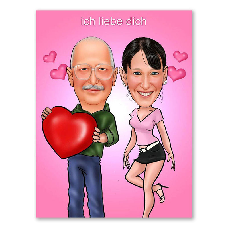 Bild von   erstellung karikatur gluecklicjpg | Individuelle 🎁 persönliche 🎁 personalisierte Geschenke bedruckt ▪ bestickt ▪ graviert