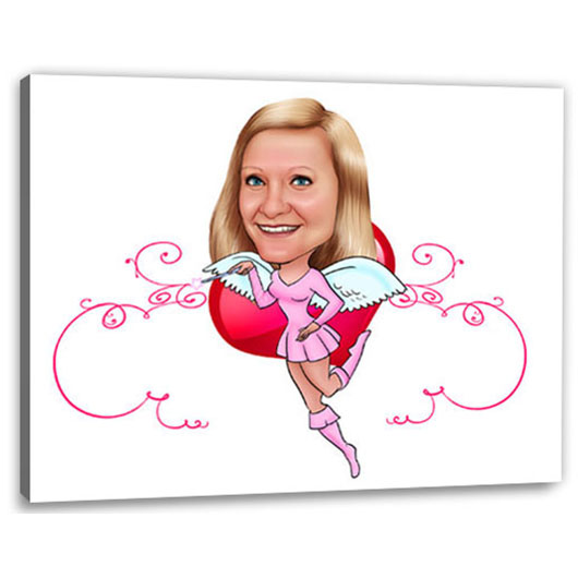 Bild von   erstellung karikatur engel cajpg | Individuelle 🎁 persönliche 🎁 personalisierte Geschenke bedruckt ▪ bestickt ▪ graviert