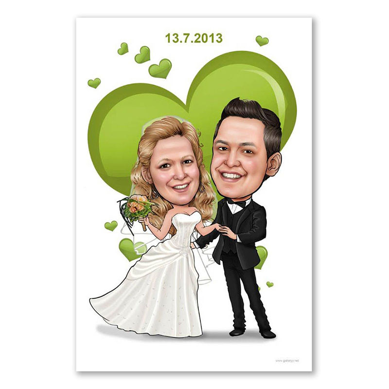 Bild von   erstellung karikatur hochzeitsjpg | Individuelle 🎁 persönliche 🎁 personalisierte Geschenke bedruckt ▪ bestickt ▪ graviert