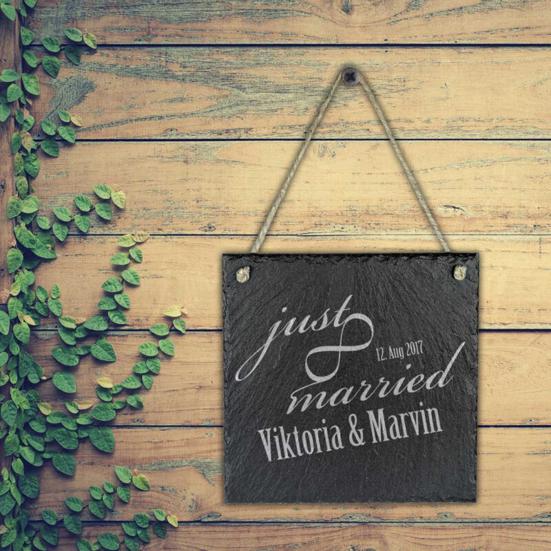 Bild von   schieferplatte tuerschild aufhjpg | Individuelle 🎁 persönliche 🎁 personalisierte Geschenke bedruckt ▪ bestickt ▪ graviert