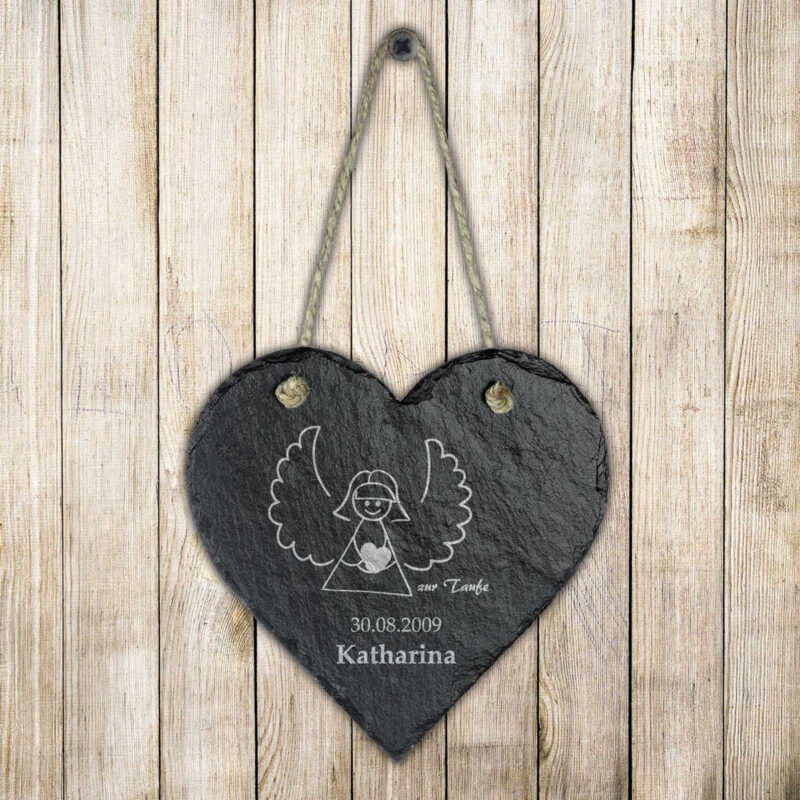 Bild von   schieferherz schiefertafel mitjpg | Individuelle 🎁 persönliche 🎁 personalisierte Geschenke bedruckt ▪ bestickt ▪ graviert