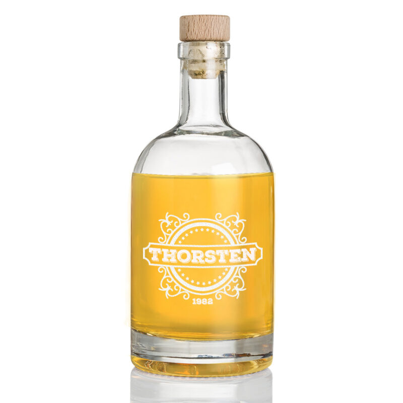 Bild von   likoerflasche mit wunschgravurjpg | Individuelle 🎁 persönliche 🎁 personalisierte Geschenke bedruckt ▪ bestickt ▪ graviert