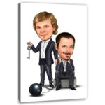 Bild von   erstellung karikatur angekettejpg | Individuelle 🎁 persönliche 🎁 personalisierte Geschenke bedruckt ▪ bestickt ▪ graviert