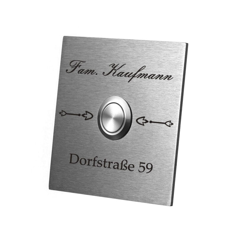 Bild von   led tuerklingel aus edelstahljpg | Individuelle 🎁 persönliche 🎁 personalisierte Geschenke bedruckt ▪ bestickt ▪ graviert